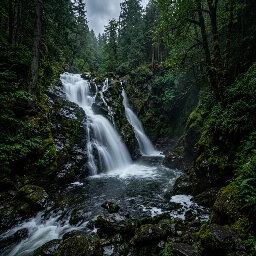 Cinematic waterfall captured with LeafyCam